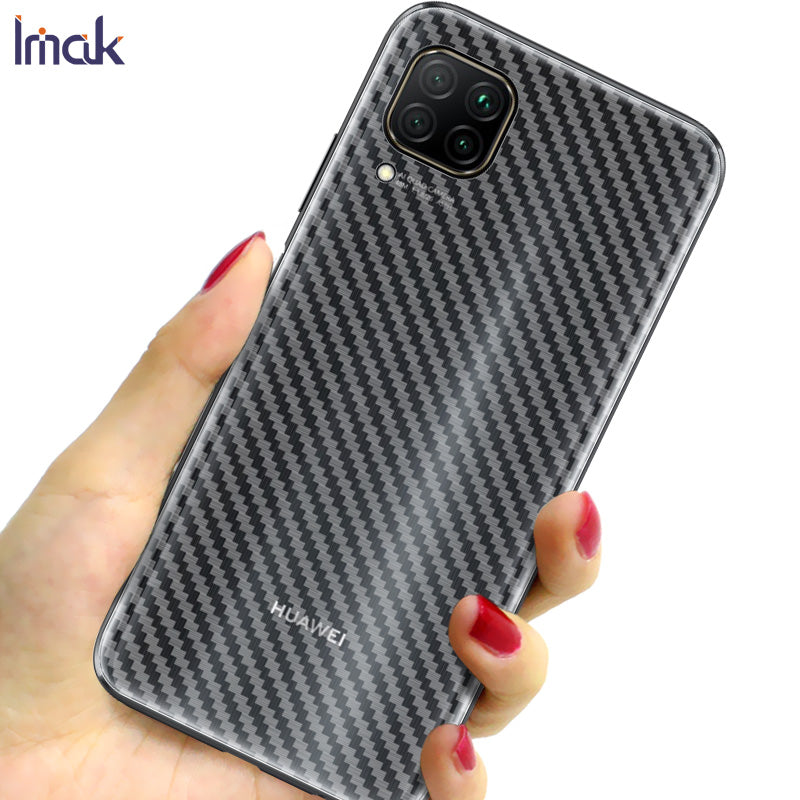 IMAK Carbon Fiber Overflade Blød PVC Bagfilm til Huawei nova 6 SE P40 lite Nova 7i IMAK Carbon Fiber Overflade Blød PVC Bagfilm til Huawei nova 6 SE P40 lite Nova 7i